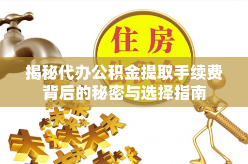 雄安新区揭秘代办公积金提取手续费背后的秘密与选择指南