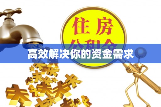 雄安新区高效解决你的资金需求
