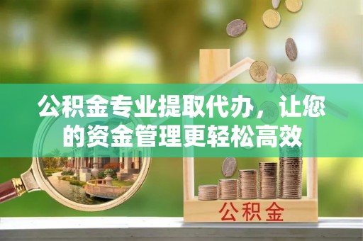雄安新区公积金专业提取代办，让您的资金管理更轻松高效