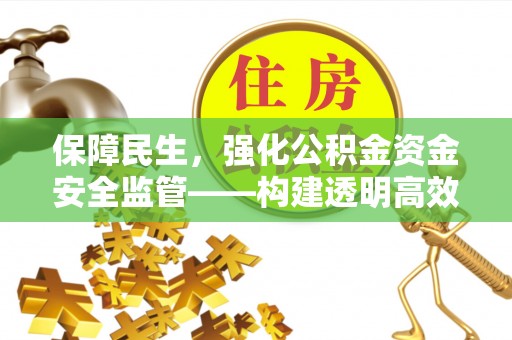 雄安新区保障民生，强化公积金资金安全监管——构建透明高效的管理体系