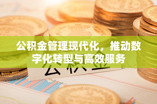 雄安新区公积金管理现代化，推动数字化转型与高效服务