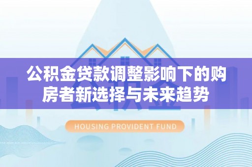 雄安新区公积金贷款调整影响下的购房者新选择与未来趋势